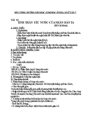 Giáo án Ngữ văn 7 - Tiết 80 đến 83