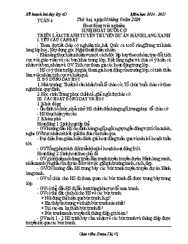 Kế hoạch bài dạy Khối 4 - Tuần 4 - Năm học 2024-2025 - Đoàn Thị Vị